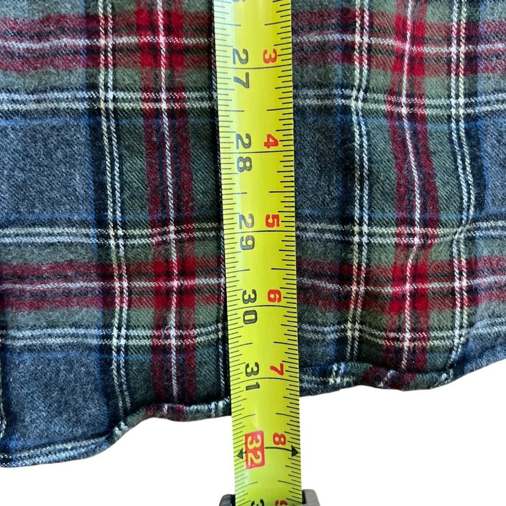 LL Bean Shirt Men’s Scotch Plaid Flannel Size XL Item 228061 100% Cotton‎ Gray - Picture 7 of 10